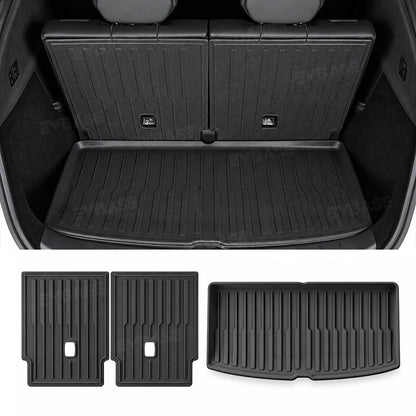 Model Y L All-Weather TPE Floor Mats & Trunk Mat Cargo Liner & Seat Back Protector & Rear Bumper Guard Set