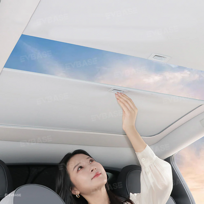 Model Y Juniper Retractable Sunshade for Tesla Glass Roof Sunshade With Roll Fabric Style Heat Insulation UV Protection