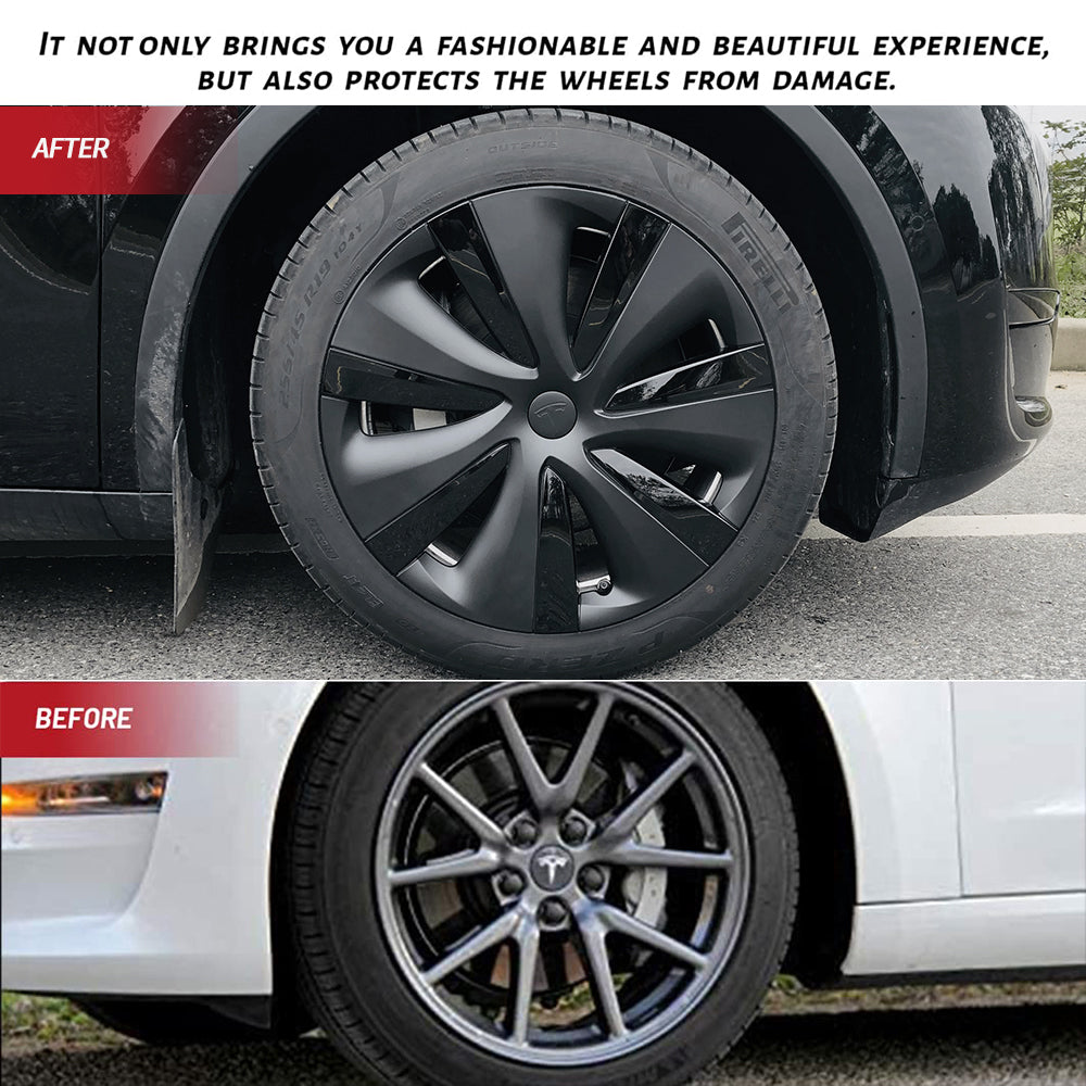 Model Y Gemini Wheel Covers 19 inch Sport Model S Version Wheel Cap 4PCS Matte for Tesla