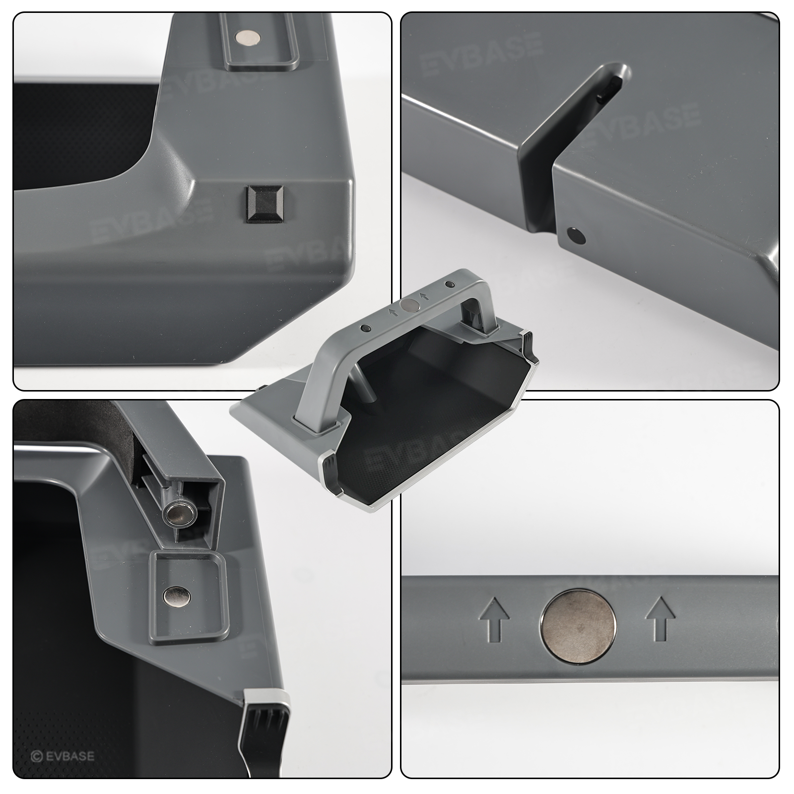 Model Y Juniper/ 3 Highland Under Screen Storage Organizer Cyberpunk Style Center Console Organizer Tray with Anti-Slip Silicone Pad