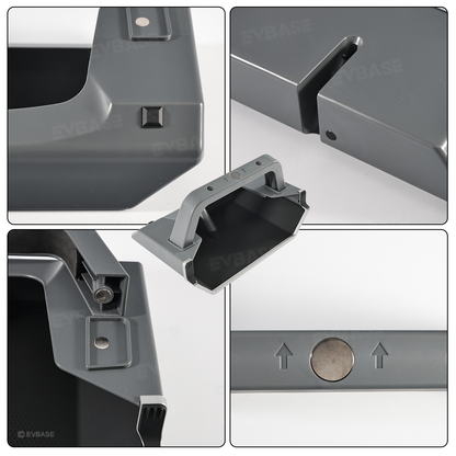 Model Y Juniper/ 3 Highland Under Screen Storage Organizer Cyberpunk Style Center Console Organizer Tray with Anti-Slip Silicone Pad