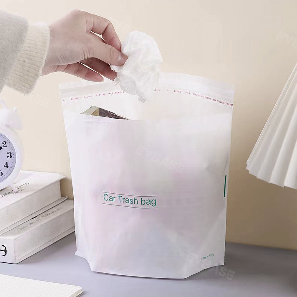 EVBASE Disposable Car Trash Bag Stick-On Storage Garbage Bag Bin Liners 20PCS