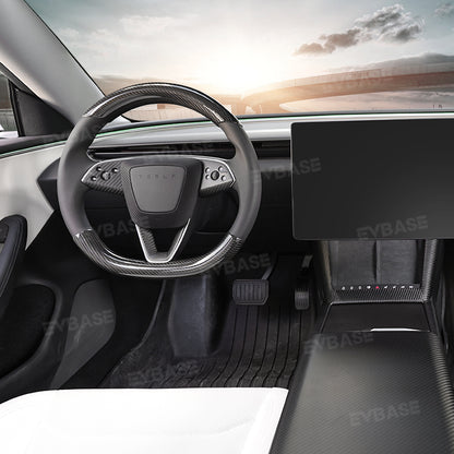 Model 3 Highland Steering Wheel Airbag Carbon Fiber Cover Frame for Tesla Interior Trim