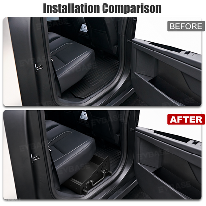 Cybertruck Rear Under-Seat Gear Tunnel Slide Tray Sliding Under-Seat Hidden Storage Drawer