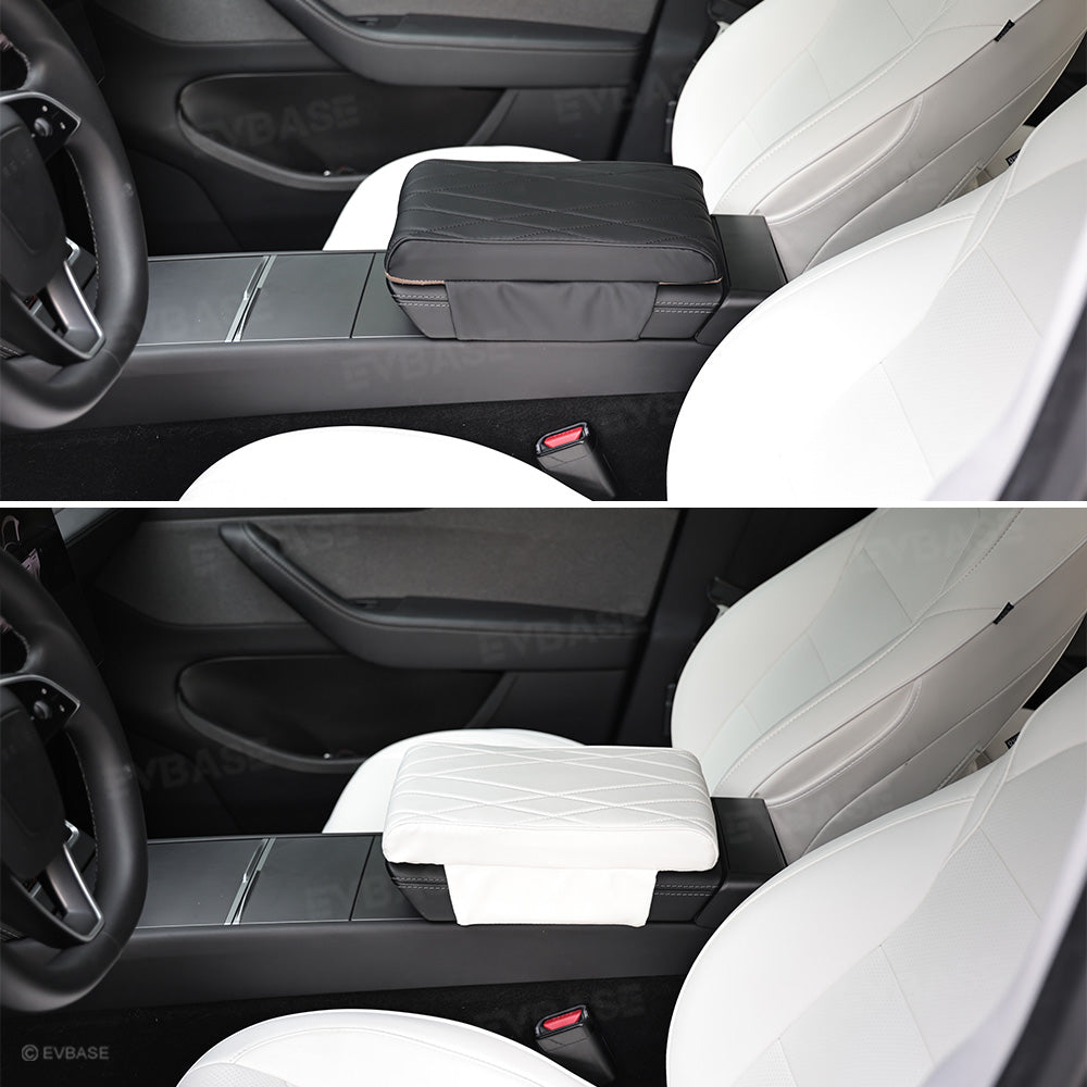 Model Y /3 /YL Leather Center Console Armrest Support Cushion & Scratch-Resistant Cover