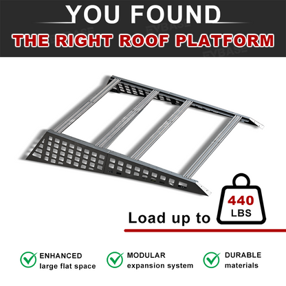 Cybertruck Roof Platform Cargo Rack System 2.0 With Molle Panel for Tesla Cybertruck Exterior Accessories EVBASE