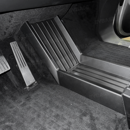Cybertruck Lower Center Console Side Trim Covers ABS Carbon Fiber Style Protective Overlay