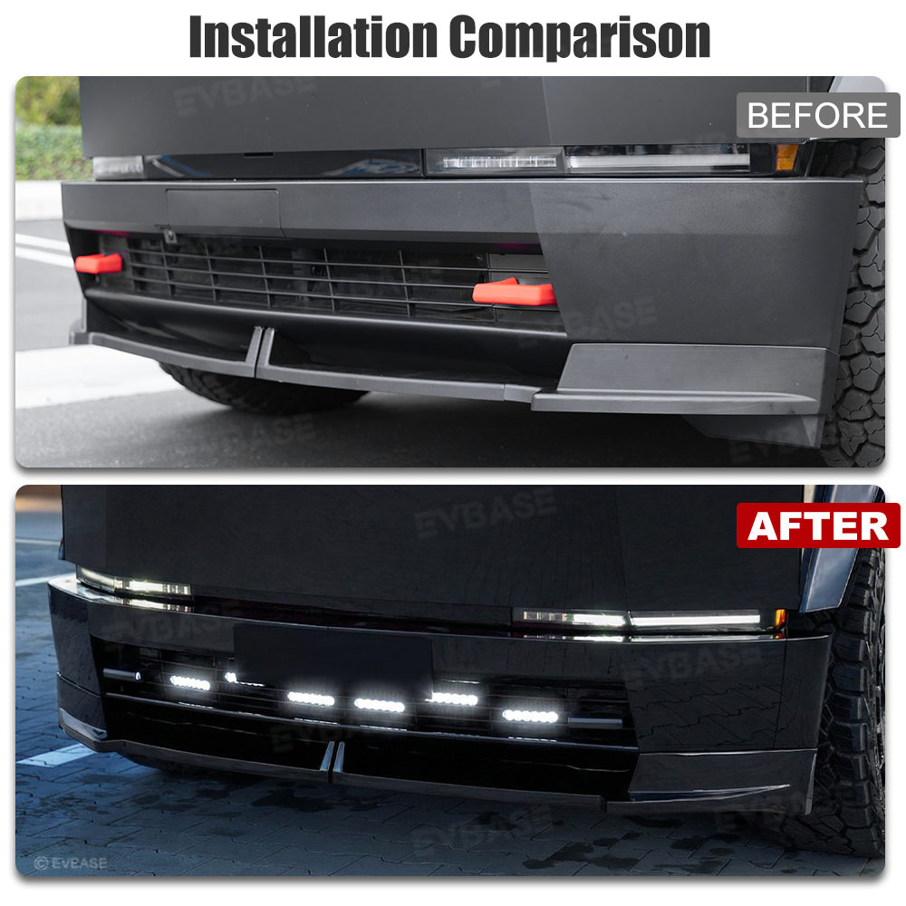 Cybertruck Front Grille LED Light Bar Tactical Lower Grille Auxiliary Lighting Upgrade
