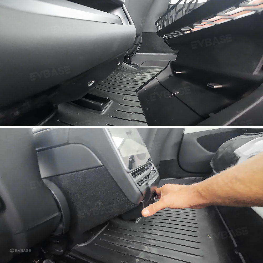 Model Y Juniper/ 3 Highland Rear Vent Expansion Dock with Retractable Fast Charging Cables Air Vent Cover for Tesla