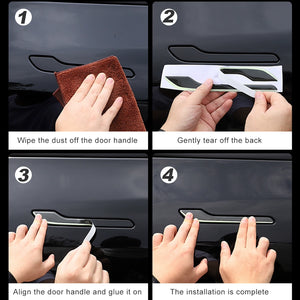 Tesla Model 3 Y Luminous Door Handle Wrap Door Handle Protector Stickers Anti-Scratch 4pcs