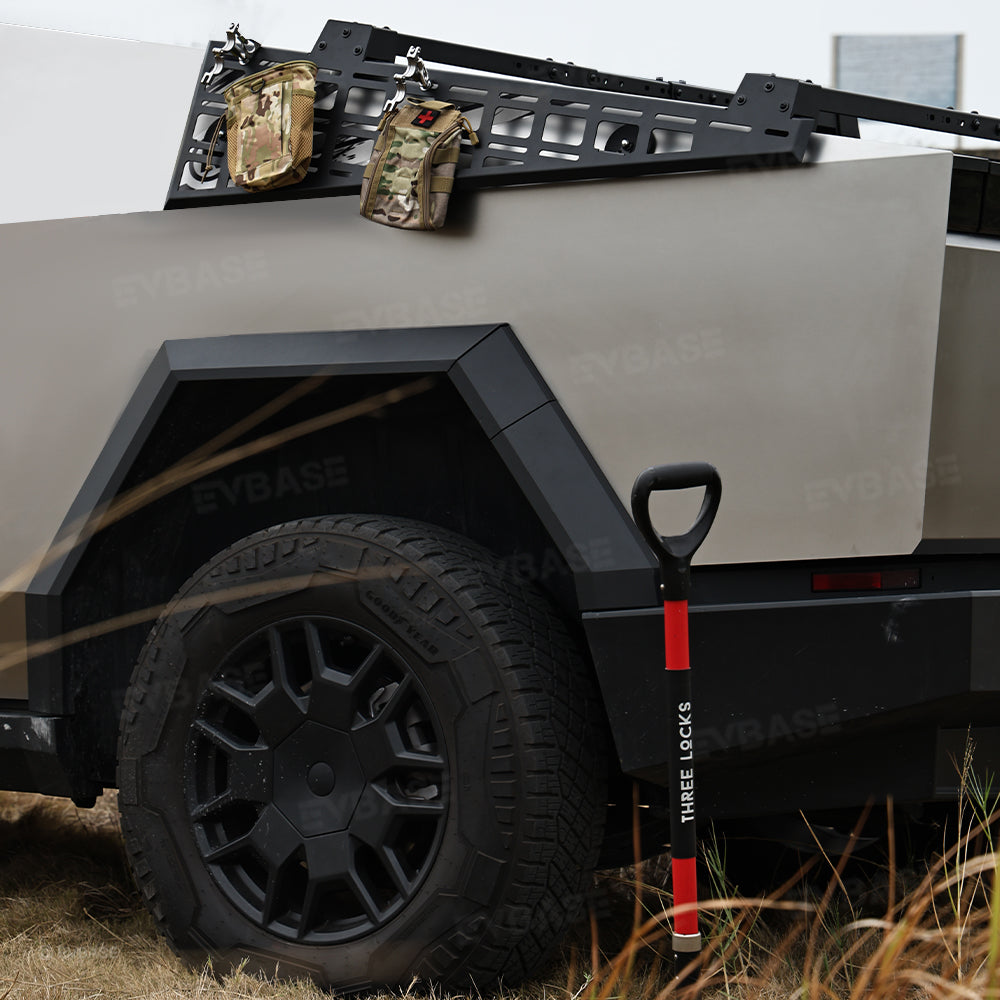 Cybertruck Telescoping Roof Rack Crossbar With Molle Panel 3.0 Modular Roof Platform Cargo Rack System
