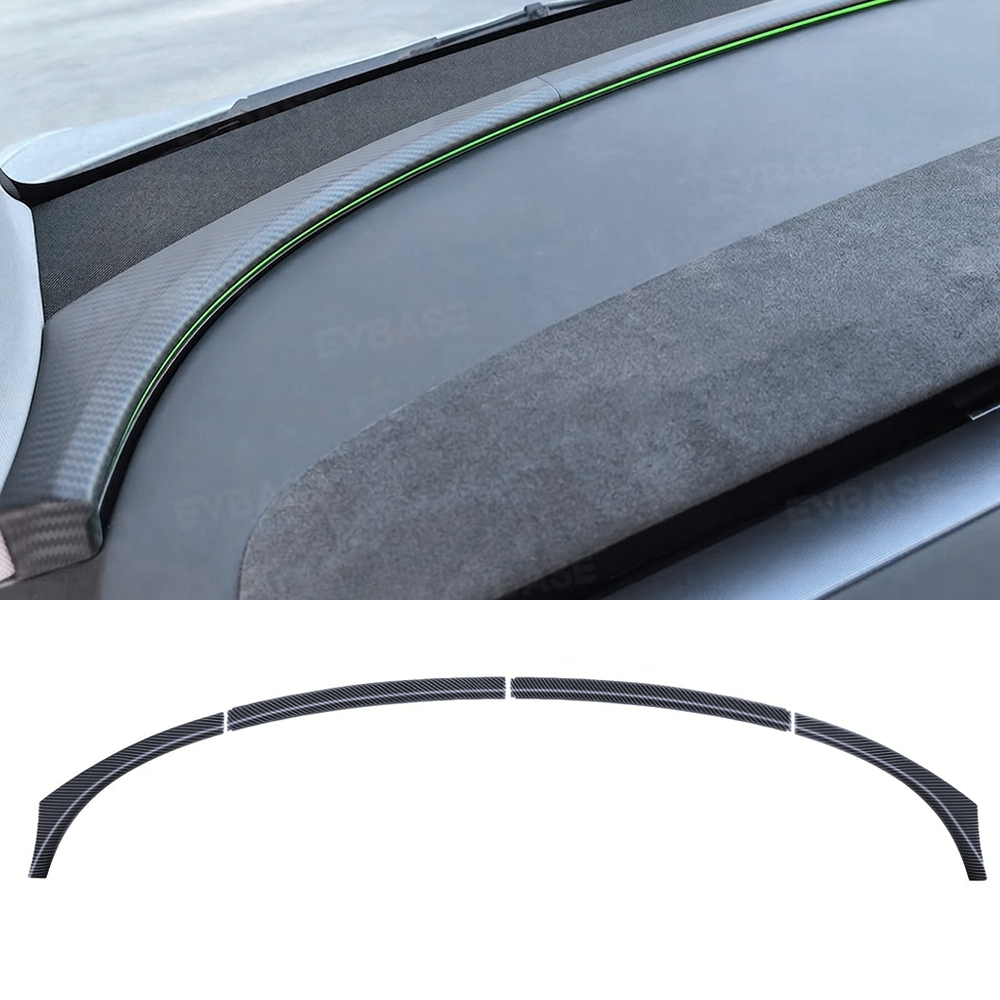 Model Y Juniper Dashboard Ambient Light Strip Trim Cover ABS Carbon Fiber Style Dash Panel Upgrade