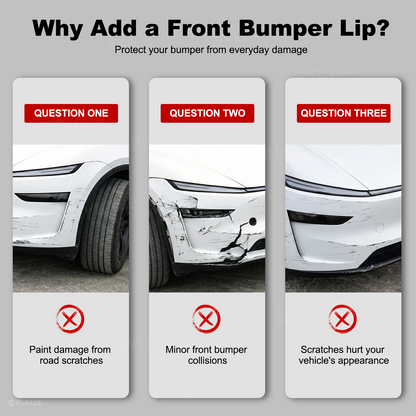 Model Y Juniper Front Lip Spoiler Whale Tail Style Front Bumper Corner Spoiler ABS Splitter for Tesla