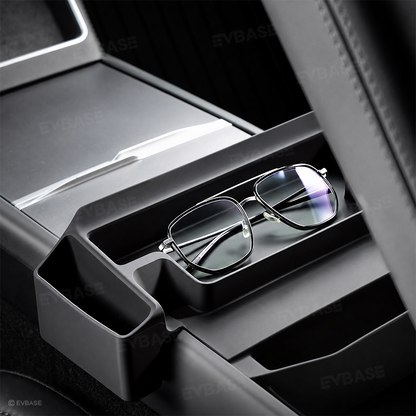Model Y Juniper/ Y L/ 3 Highland Center Console Organizer Tray Silicone Armrest Sunglasses & Card Storage Box