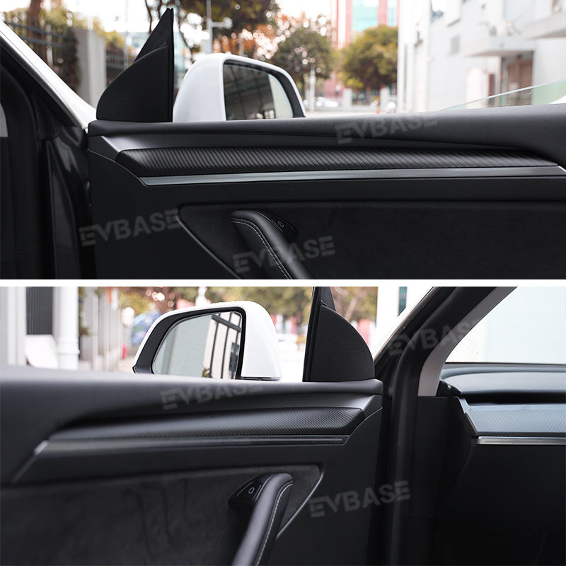 Tesla Model Y 3 Full Interior Carbon Fiber Upgrade Kit Real Molded Carbon Fiber Cover Wrap Trim Overlay Protection