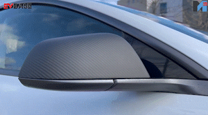 Copertura per specchietto retrovisore Tesla in vera fibra di carbonio EVBASE per modello 3 Y