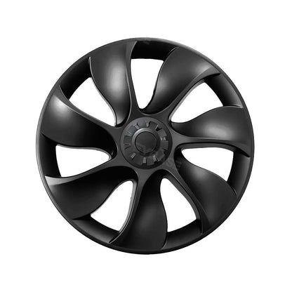 EVBASE Modelo Y Überturbine Cubierta de rueda de turbina de 19 pulgadas Tapa de rueda de turbina Modelo Y Negro mate 4PCS