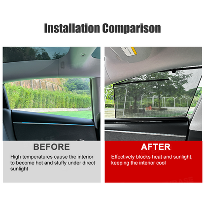 Model 3/Y Side Window Shade Custom Retractable Front & Rear Window Sun Shade Privacy Protection