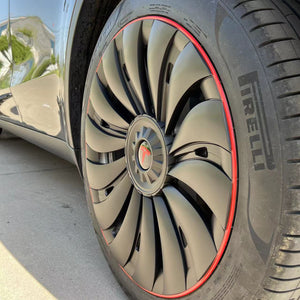 Tesla Redline Wheel Caps Model Y Überturbine Wheel Covers 19 inch Matte 4PCS for Gemini Wheels 2020-2024 Year