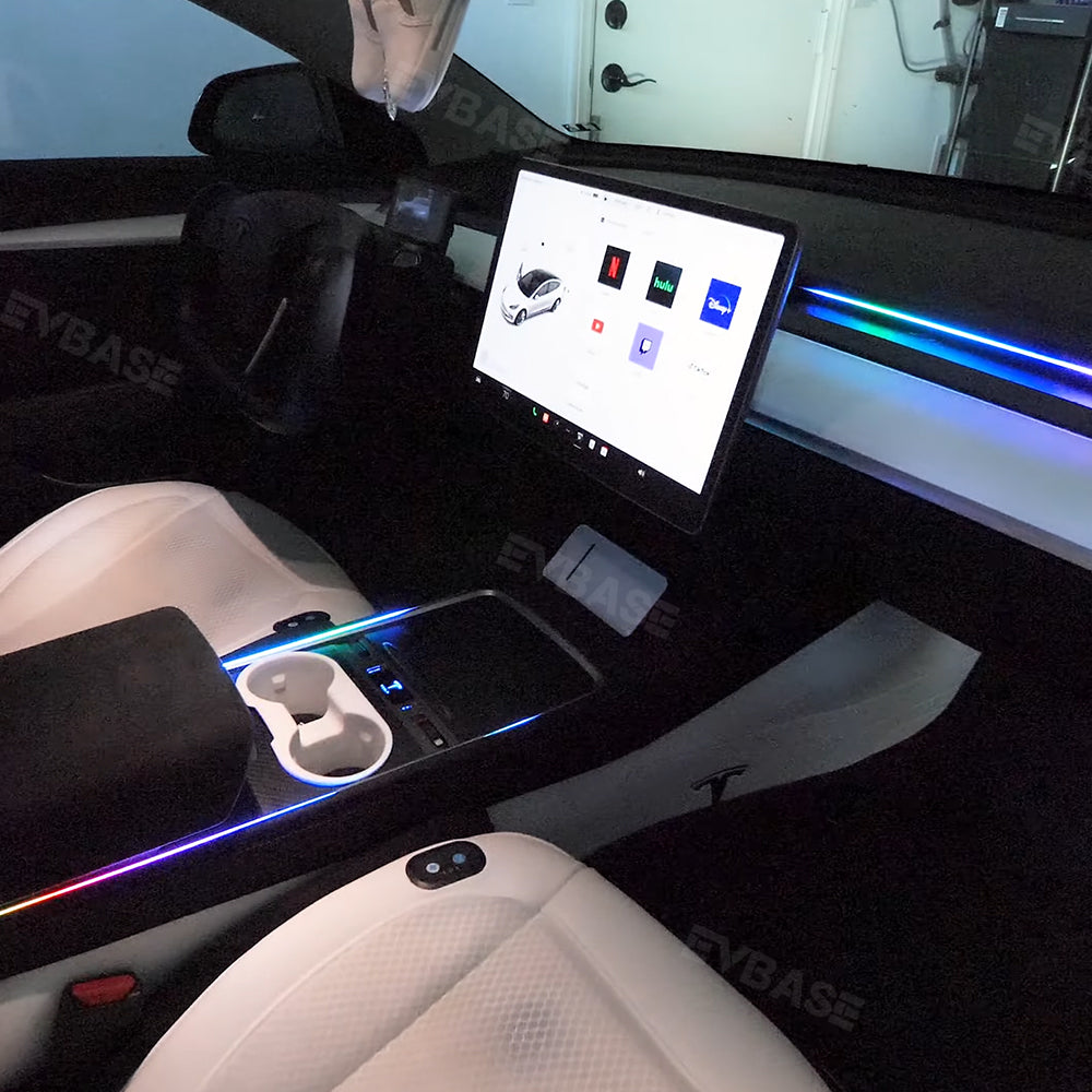 Model 3 Y Center Console Streamer Ambient Light Tesla Interior Light A ...