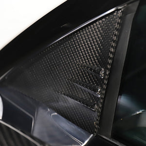 EVBASE Tesla Model 3 Y Spoiler in fibra di carbonio A-Pillar Window Guide Accessori per la decorazione esterna modificati