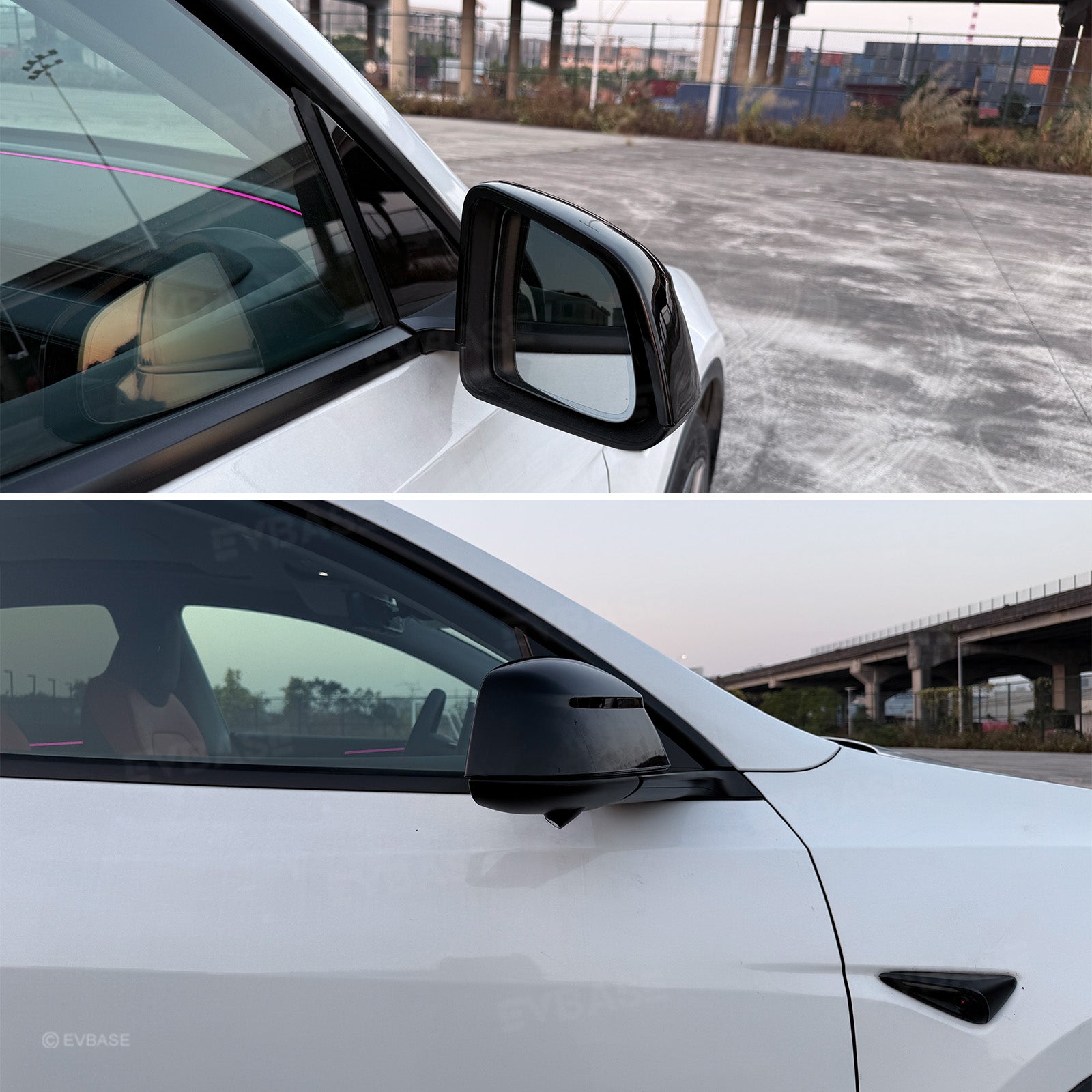 Model Y Juniper Side Mirror Cover Overlay Performance-Inspired Upgrade Rearview Mirror Cap Glossy Black