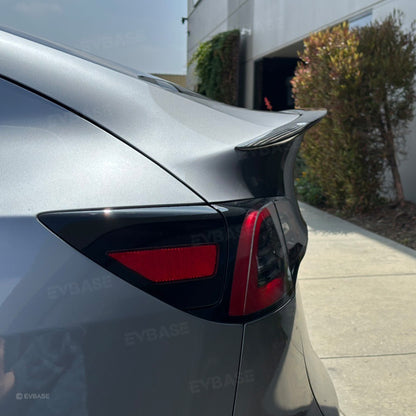 Tesla Model Y Spoiler Wing Dry Real Carbon Fiber OEM Style Inspired By Model 3 Performance Rear Splitter