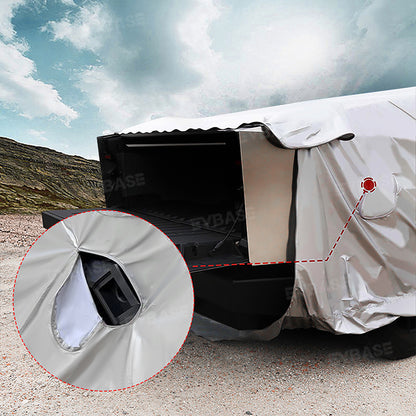 Cybertruck Full Car Covers Waterproof Sliver Coating All Weather Outdoor Protection Exterior Accessories for Tesla