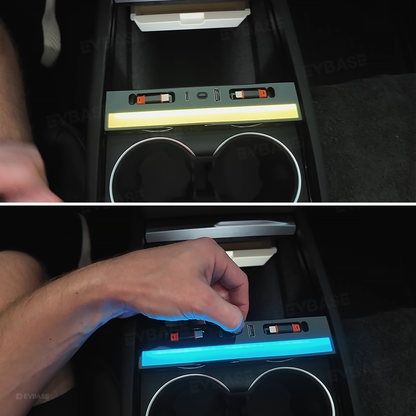 Model Y Juniper/ 3 Highland USB HUB Center Console Adapter Docking Station With Ambient Light
