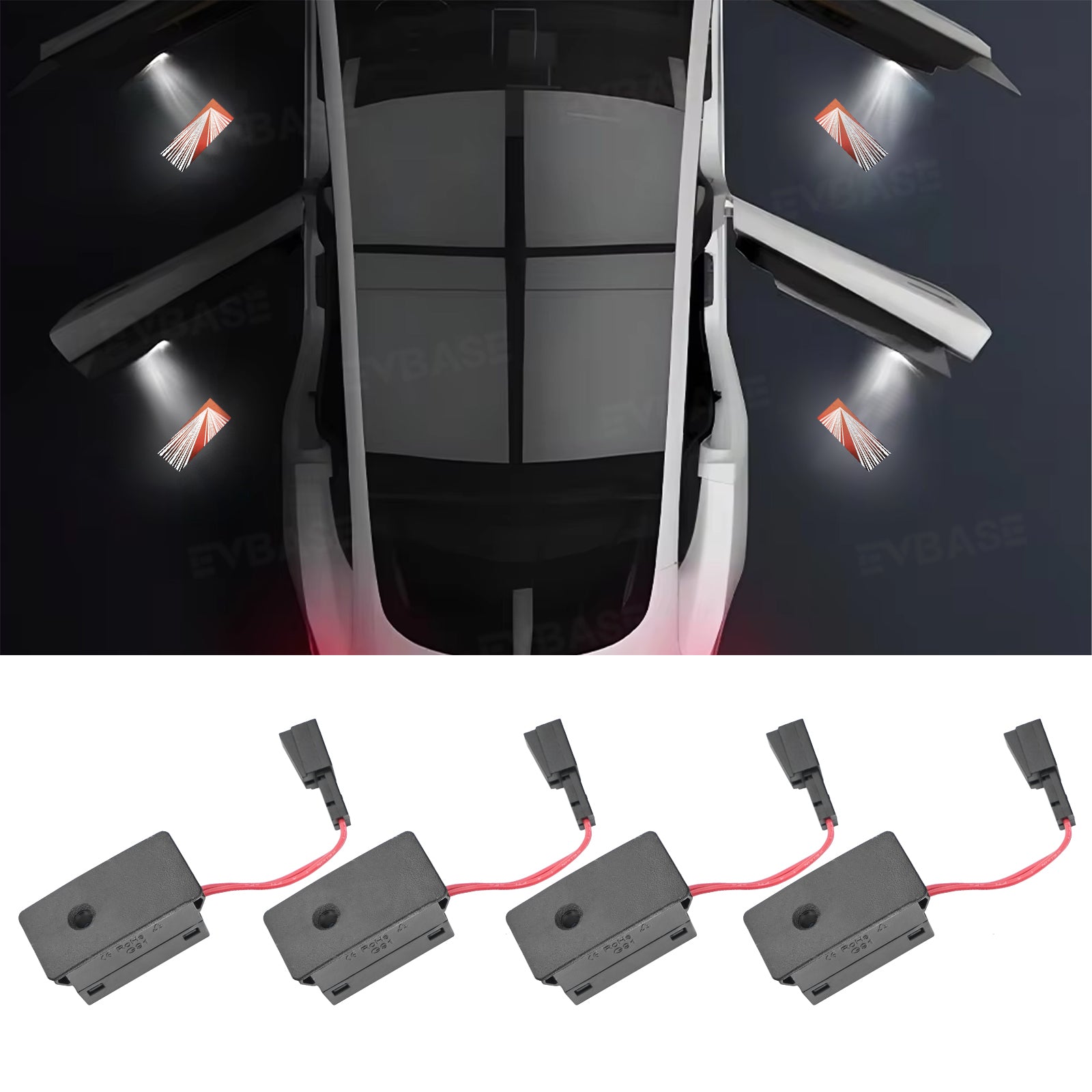 Model Y Juniper/ 3 Highland Door Puddle Lights Projection Lights With Launch Edition Badge Style