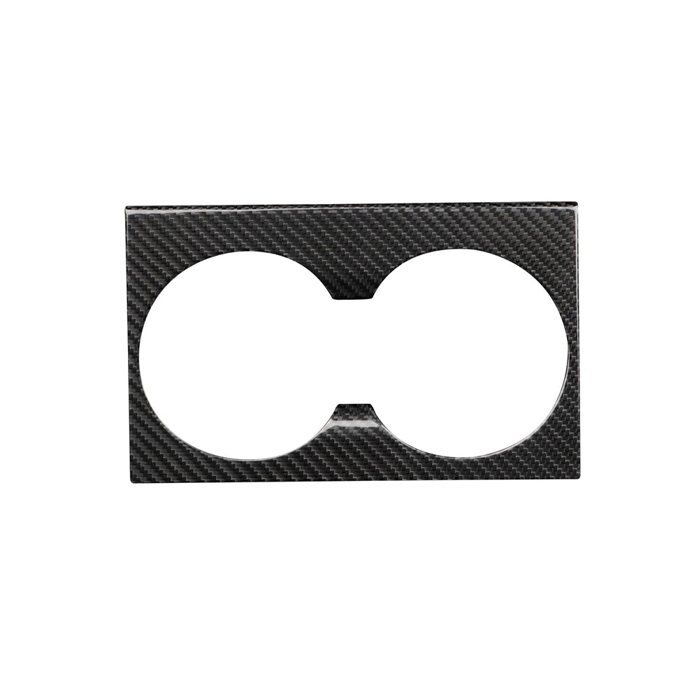 EVBASE Tesla Model Y Juniper Cup Holder Cover Real Carbon Fiber Trim Panel Center Console Overlay