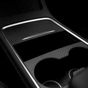 EVbase Real Carbon Fiber Tesla Center Console Trim Panel Cover For Model 3 Y