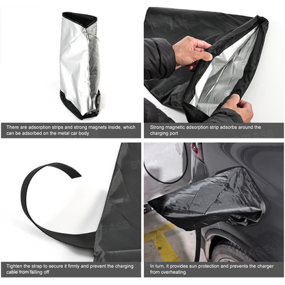 EV Charger Plug Cover Waterproof Outdoor Electric Car Charging Port Cover for Electric Vehicle