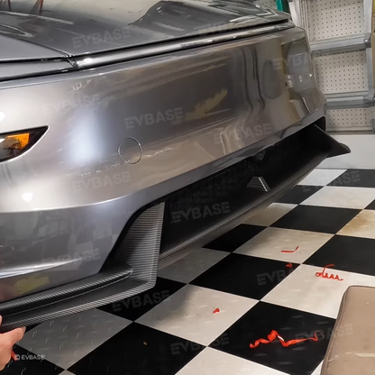 EVBASE Tesla Model Y Front Bumper Lip Fascia Front Lip Spoiler ABS Sport Body Kit Front Apron Model 3