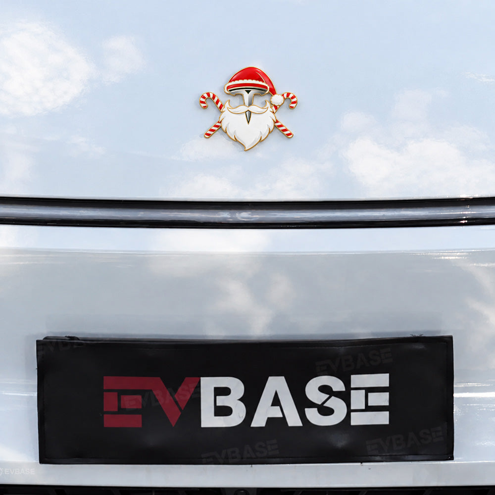 Model Y/3/YL Christmas Emblem Decals Santa & Christmas Tree Sticker 3D Waterproof Holiday Decor
