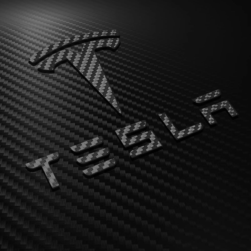 Tesla Emblem Sticker for Front Trunk/Rear Trunk Logo Decal Cover Real ...