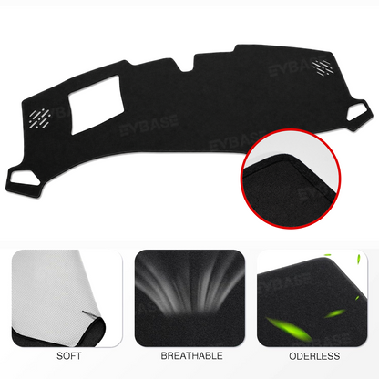 Dash Cover for Silverado EV Suede Dashboard Mat Non-Slip Carpet Sunshield Glare UV Rays Protector
