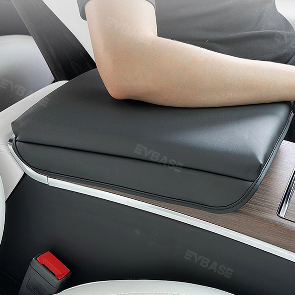 EVBASE Tesla Model X S Center Console Cover Armrest Pad Nappa