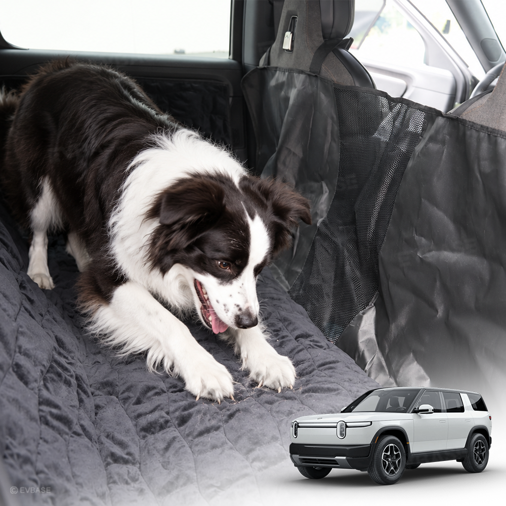 Pet Mat Liner Rear Seat Cargo Cover for Rvian R2 Waterproof Dog Seat Hammock with Mesh Window