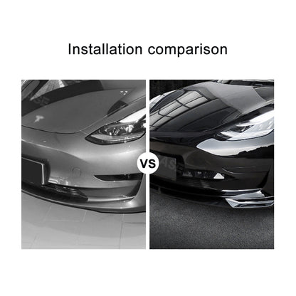 EVBASE Model Y Front Bumper Lip Kit ABS Apron Fascia Front Spoiler For Tesla