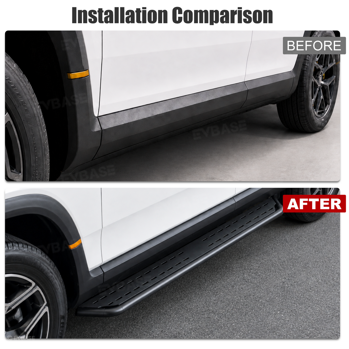 EVBASE Running Boards for Rivian R2 Side Steps Heavy-Duty Non-Slip Nerf Bars Exterior Off-Road Accessories