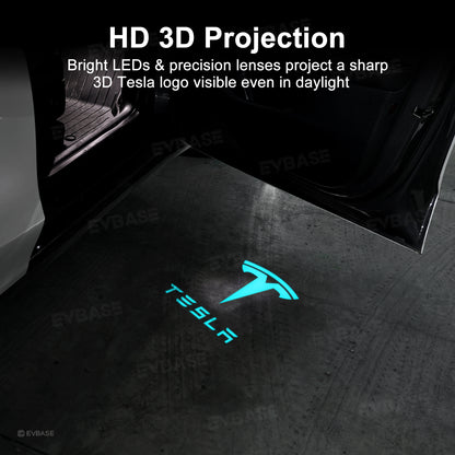 Model Y Juniper/ 3 Highland Puddle Lights Multi-Color T Logo Door Projection Lights with Factory Screen Control