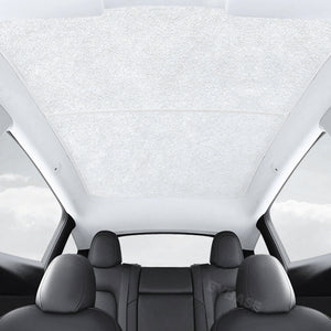 EVBASE Tesla Model Y Roof Sunshade Suede Lining Glass Roof Sun Visor Protector Sun Shade Cover