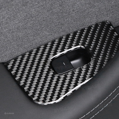 Model Y Juniper/ 3 Highland Window & Door Switch Panel Cover Carbon Fiber Trim Decoration Interior Upgrade