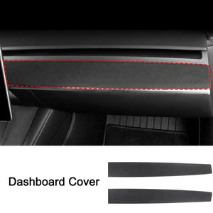 Tesla Model 3 Y Alcantara Suede Cover Set Center Console Armest Dashboard Suede Cover Wrap