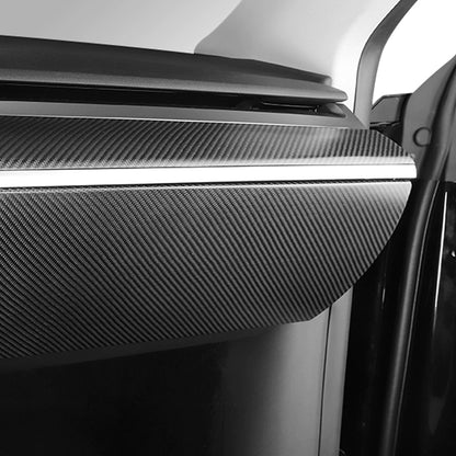 Model 3 Y Glove Box Cover Real Carbon Fiber for Tesla Glove Box Decorative Patch|EVBASE
