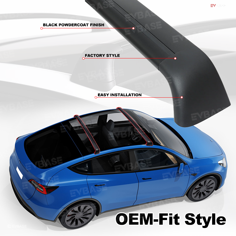 Lockable Cross Bar fits for Tesla Model 3 Y Roof Rack Carrier Rails Ex ...