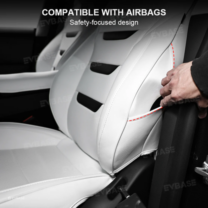 Model 3 Standard Seat Covers Waterproof Nappa Leather Seat Protector 3-lined Insignia Design