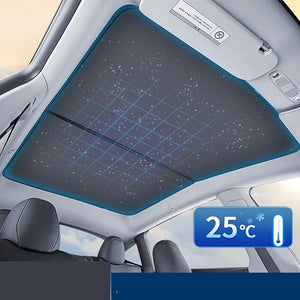 EVBASE Tesla Model Y Starry Sky Sunroof Sunshade with Silver Coated Cloth