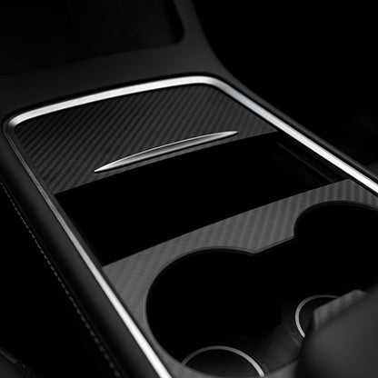 Model Y 3 Carbon Fiber Interior Accessories Center Console Trim Panel Cover for Tesla